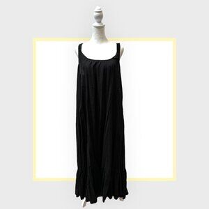 Velvet Low Back Linen Sundress